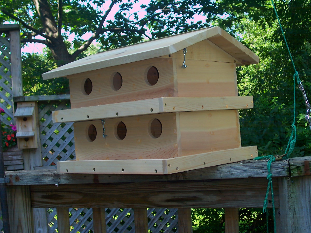 Purple Martin birdhouse.